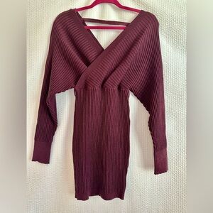 Windsor Women’s Plum Purple Long Sleeve Knit Dress Size: Small